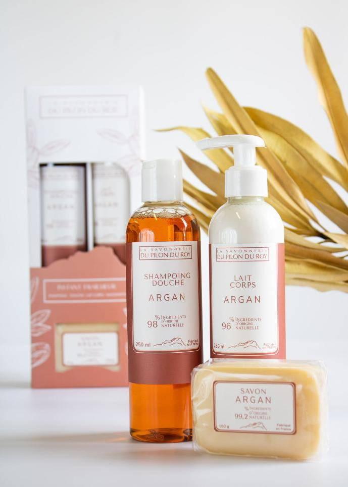 Coffret de soins argan - La Savonnerie du Pilon du Roy - La Ciotat Coffret de soins argan - La Savonnerie du Pilon du Roy - La Ciotat
