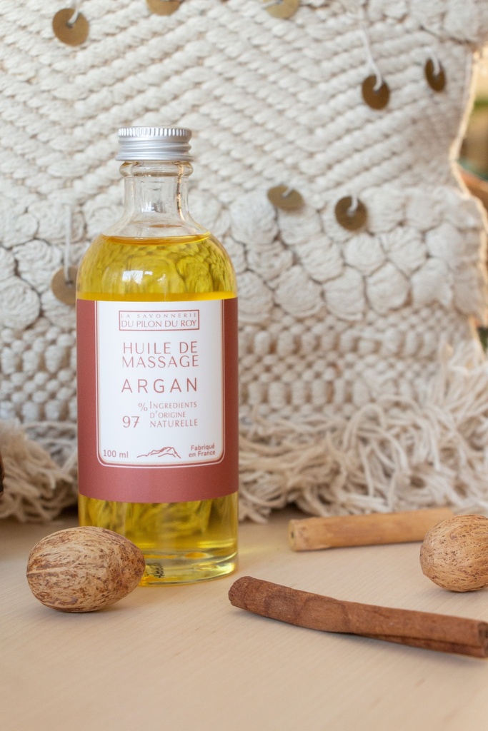 Huile de massage à l'huile d'Argan Bio 100ml